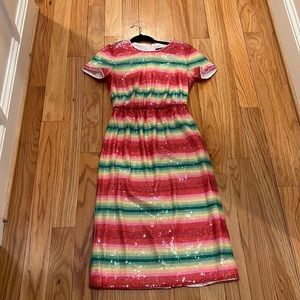 Beautiful Rainbow Sequin JCrew Dress